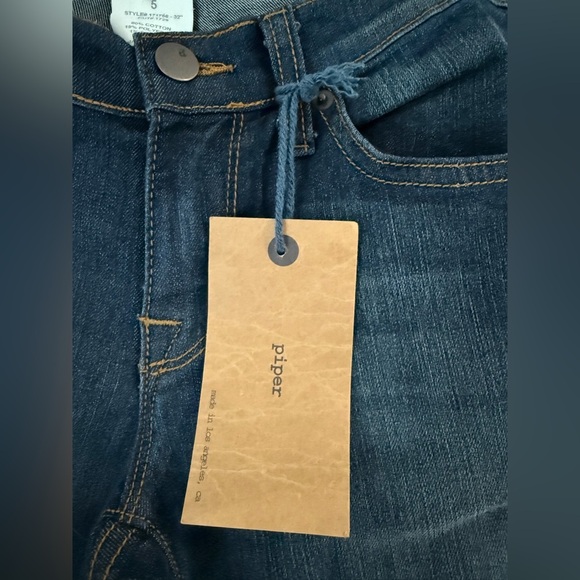 Piper’s Closet Bootcut Darkwash Jeans Juniors Sz 5 Made in USA Stretch NEW - Picture 5 of 15